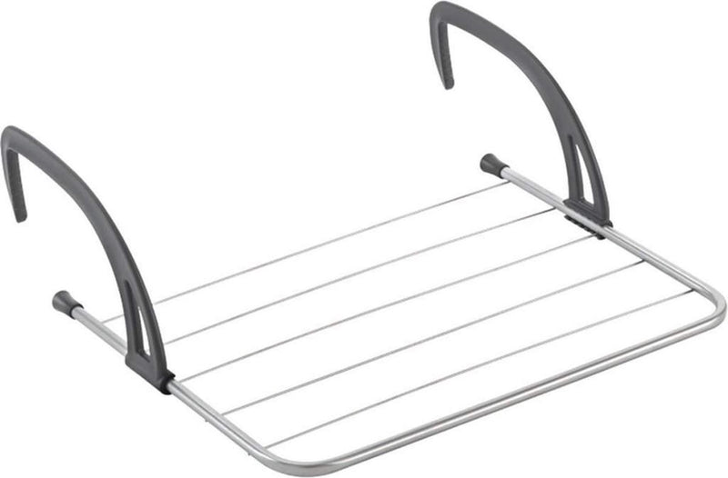 Afbeelding laden in galerijviewer, Metaltex tomado - droogrek favonio voor radiator, deur, balustrade of balkon - 3 meter drooglengte - zilvergrijs
