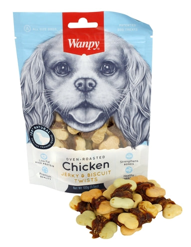 Afbeelding laden in galerijviewer, Wanpy Oven-roasted chicken jerky biscuit twists
