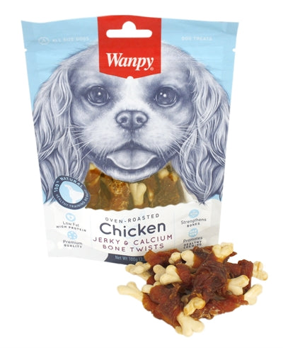 Afbeelding laden in galerijviewer, Wanpy Oven-roasted chicken jerky calcium bone twists
