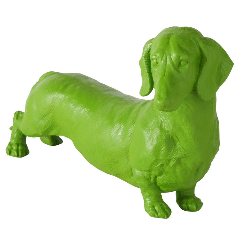 Afbeelding laden in galerijviewer, Boltze home figuur tekkel wuffy groen 38x18x24cm polyresin
