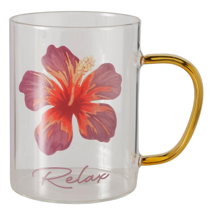 Afbeelding laden in galerijviewer, Boltze home mok hibiscus 400ml ø8xh11cm
