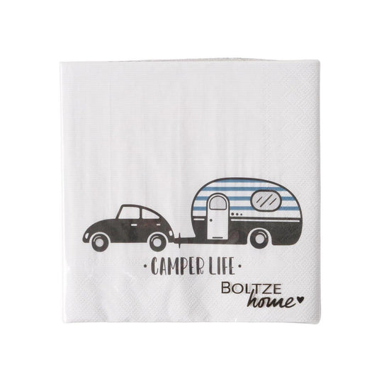 Boltze home servetten camper 16,5x16,5x3cm 2 assorti
