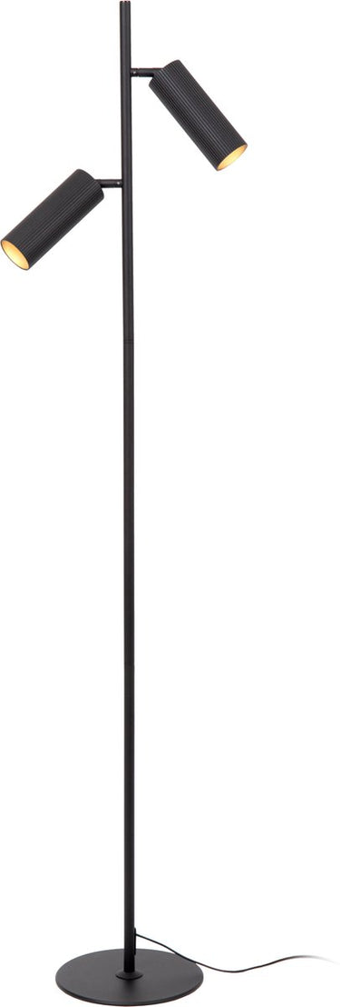 Lucide clubs - vloerlamp - 2xgu10 - zwart