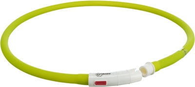 Afbeelding laden in galerijviewer, Trixie lichtgevende halsband hond usb siliconen oplaadbaar groen

