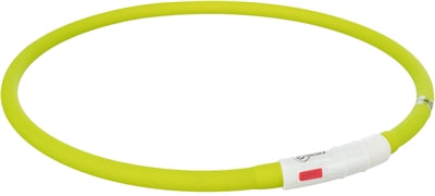 Afbeelding laden in galerijviewer, Trixie lichtgevende halsband hond usb siliconen oplaadbaar groen
