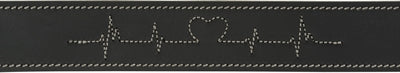 Afbeelding laden in galerijviewer, Trixie halsband hond rustic vetleer heartbeat zwart
