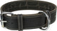 Trixie halsband hond rustic vetleer heartbeat zwart