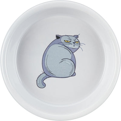 Afbeelding laden in galerijviewer, Trixie voerbak waterbak boze kat grijs
