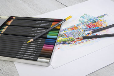 Eberhard faber ef-516124 kleurpotloden metaaletui a 24 stuks