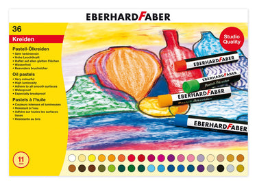 Eberhard faber oliepastelkrijt - artist color - 36 stuks - in opbergbox - ef-522036