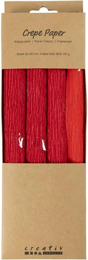 Creativ company cc crêpepapier rood 4 vel