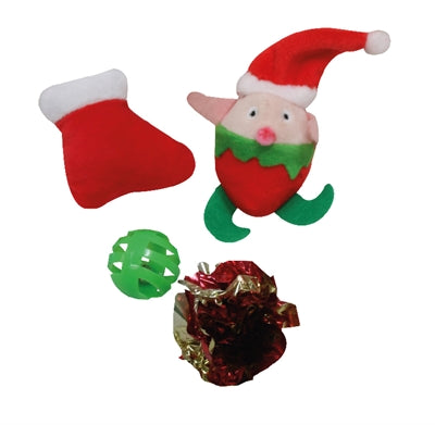 Afbeelding laden in galerijviewer, Croci Xmas cat lolly met speelgoed
