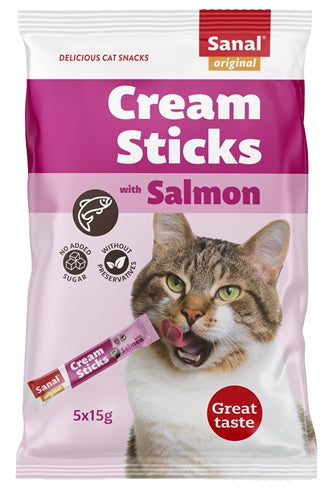 Afbeelding laden in galerijviewer, Sanal Cream sticks kat zalm
