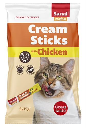 Afbeelding laden in galerijviewer, Sanal Cream sticks kat kip
