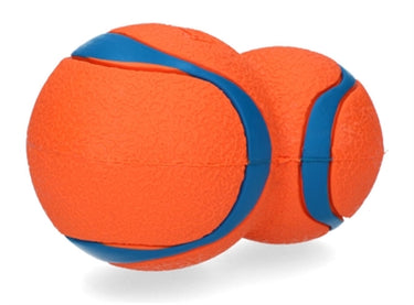 Chuckit! ultra tumbler - hondenspeelgoed - hondenbal - apporteerspeelgoed - natuurlijk rubber - ø7.5 cm - oranje blauw