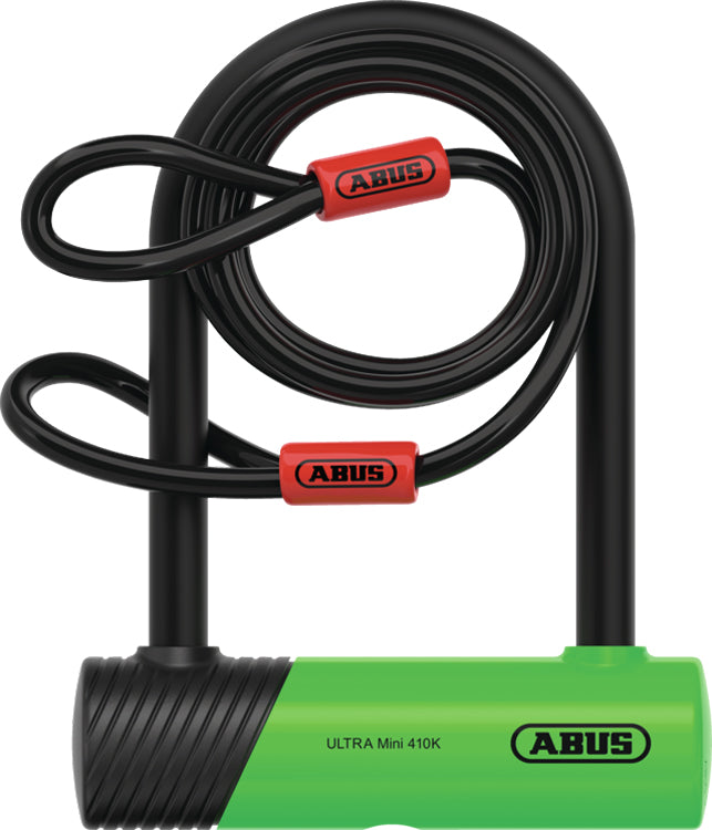 Afbeelding laden in galerijviewer, Abus ultra mini 410k 150hb140 u-lock incl. cobra loop cable and sh bracket

