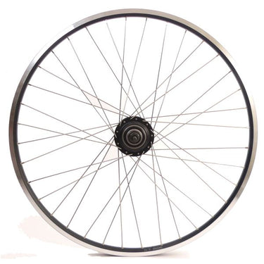 Shimano achterwiel 28 inch nexus 8 naaf (zwart) - zac19 velg (zwart) met rvs spaken - voor schijfrem