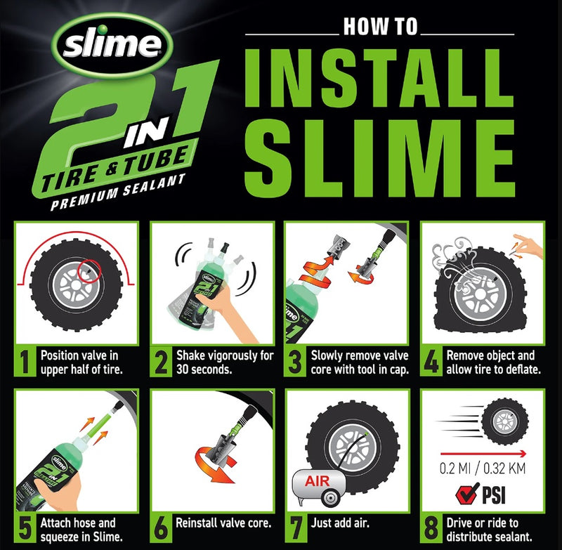 Afbeelding laden in galerijviewer, Slime 2-in-1 banden binnenbanden anti-lek middel 3.78 ltr
