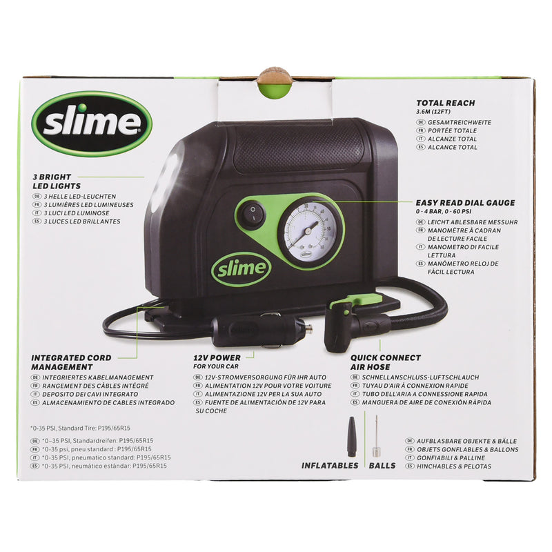 Afbeelding laden in galerijviewer, Slime 12v bandenpomp compressor
