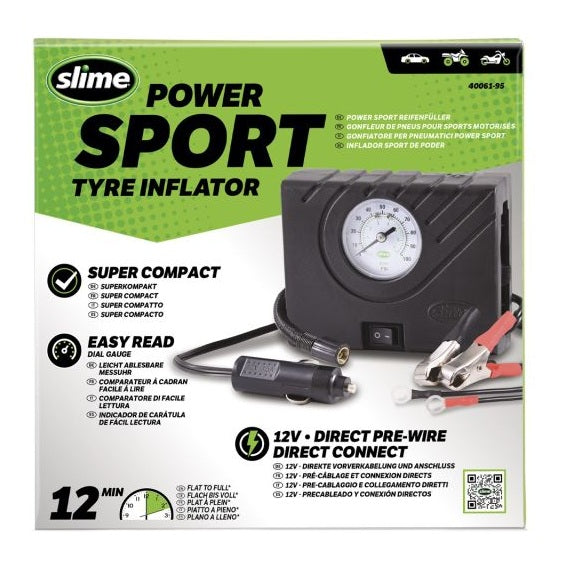 Afbeelding laden in galerijviewer, Slime power sport 12v bandenpomp compressor
