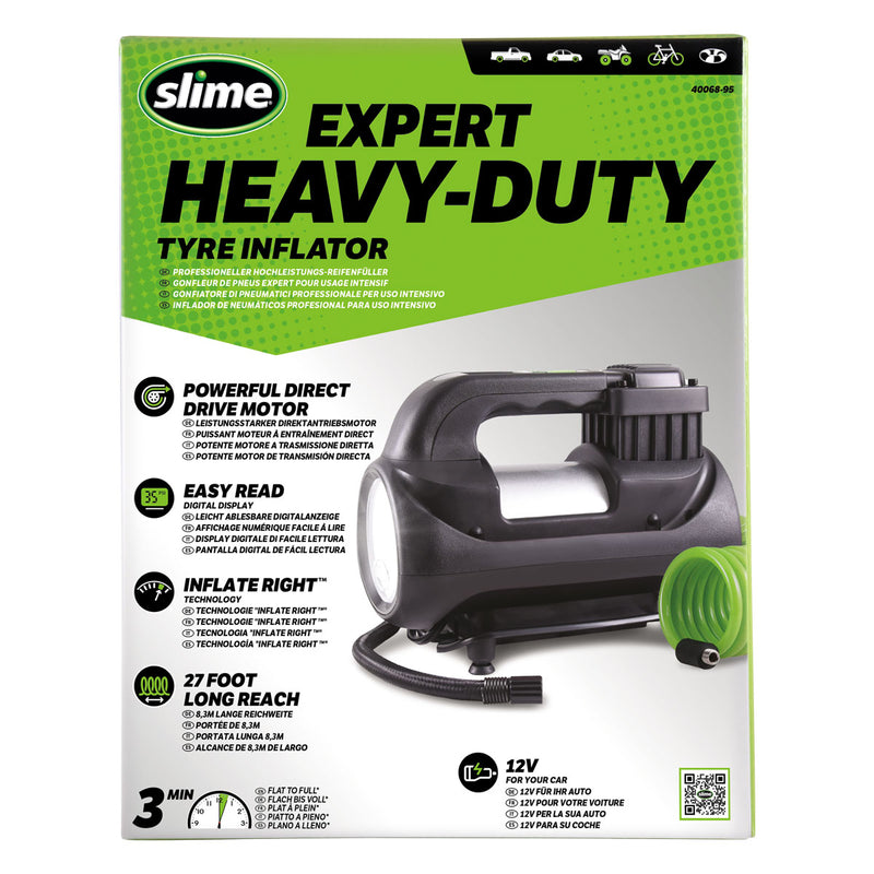 Afbeelding laden in galerijviewer, Slime expert heavy-duty 12v digitale bandenpomp compressor
