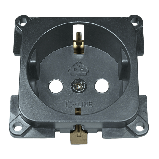C-line wandcontactdoos camper en caravan 230 volt antraciet