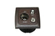 C-line 12 volt contactdoos met antenne en satelliet aansluiting met opal afdekraam bruin - verpakt