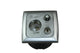 C-line 12 volt contactdoos met antenne en satelliet aansluiting met opal afdekraam zilver - zonder verkoopverpakking