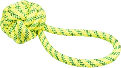 Afbeelding laden in galerijviewer, Trixie aquatoy touw met bal drijvend polyester geel groen
