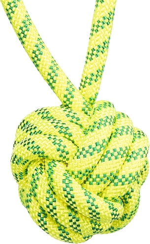 Afbeelding laden in galerijviewer, Trixie aquatoy touw met bal drijvend polyester geel groen
