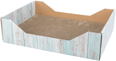 Afbeelding laden in galerijviewer, Trixie krabmand karton catnip turquoise
