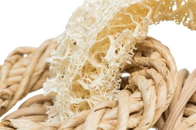 Afbeelding laden in galerijviewer, Trixie luffaring met rotan-en maisblad ring naturel
