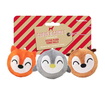 Afbeelding laden in galerijviewer, Cupid comet Festive plush tennis balls
