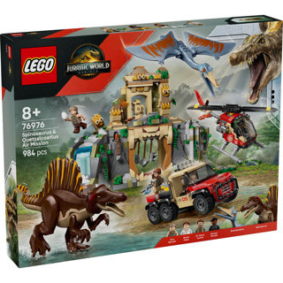 Afbeelding laden in galerijviewer, Lego jurassic world 76976 spinosaurus en quetzalcoatlus luchtmissie

