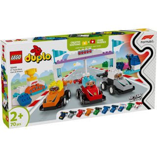 Afbeelding laden in galerijviewer, Lego duplo town 10445 f1 team racewagens en coureurs
