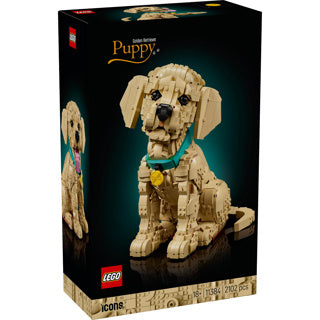Lego ® icons golden retriever puppy - decoratieve dierenfiguur - bouwset voor volwassenen - 11384