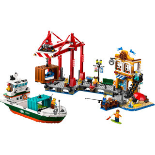 Afbeelding laden in galerijviewer, Lego city 60422 haven met vrachtschip
