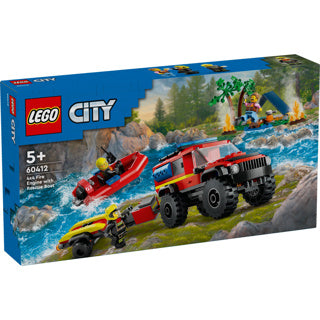 Afbeelding laden in galerijviewer, Lego LEGO City 60412 4X4 Brandweerauto met Reddingsboot
