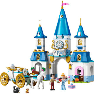 Afbeelding laden in galerijviewer, Lego 43275 disney princess assepoesters kasteel en paardenkoets
