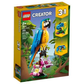 Afbeelding laden in galerijviewer, Lego creator 3in1 exotische papegaai - kikker - vis dieren speelgoed set voor kinderen - 31136
