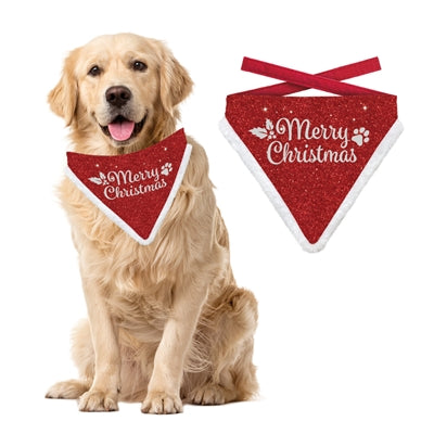 Afbeelding laden in galerijviewer, Plenty gifts kerst bandana merry christmas glitter rood
