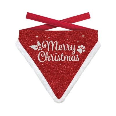 Afbeelding laden in galerijviewer, Plenty gifts kerst bandana merry christmas glitter rood
