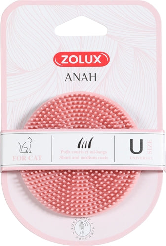 Afbeelding laden in galerijviewer, Zolux anah borstel rond rubber roze
