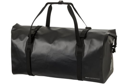 Agu shelter rackpack - fietstas - 30l - waterdicht gerecycled polyester - bagagedragertas - zwart - reflecterend - met schouderriem
