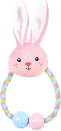 Afbeelding laden in galerijviewer, Zolux Puppy tiny pluche konijn met touw roze
