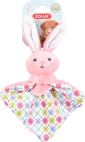 Afbeelding laden in galerijviewer, Zolux Puppy tiny pluche konijn knuffeldoekje roze
