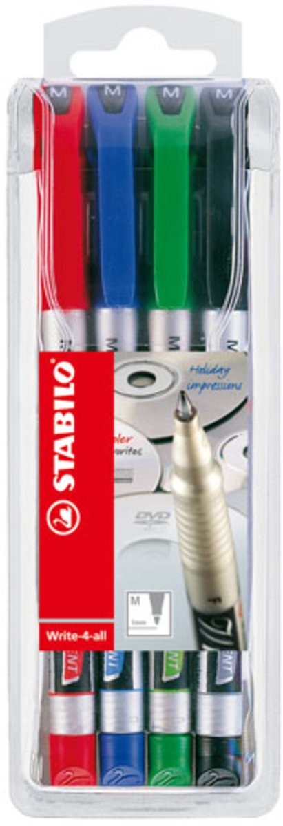 Afbeelding laden in galerijviewer, Stabilo write-4-all medium (1,0 mm) permanente marker - 4dlg.
