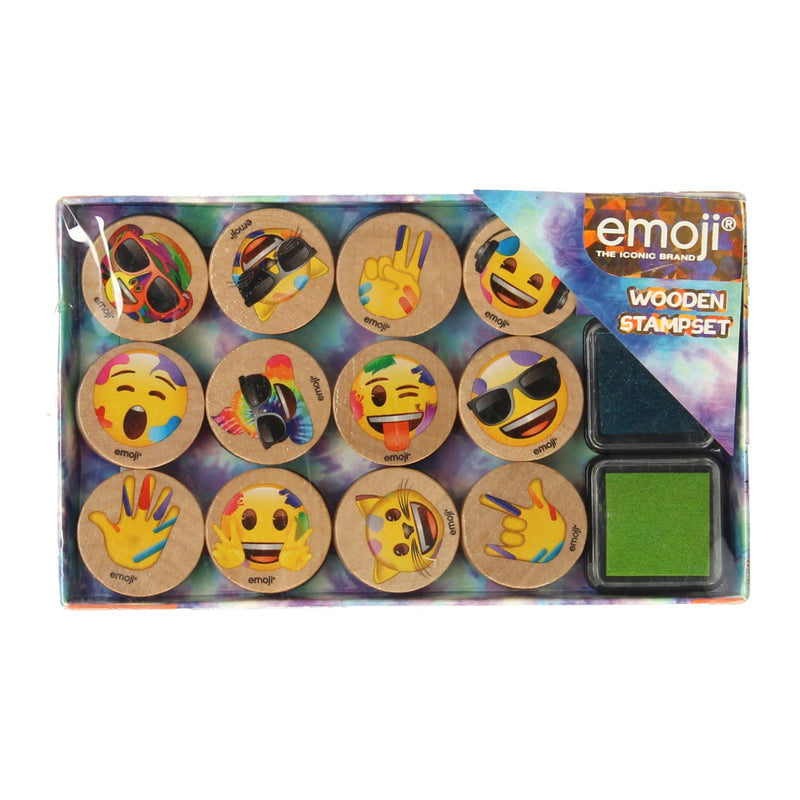 Afbeelding laden in galerijviewer, Emoji houten stempelset
