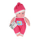 Babypop met rompertje hart en muts