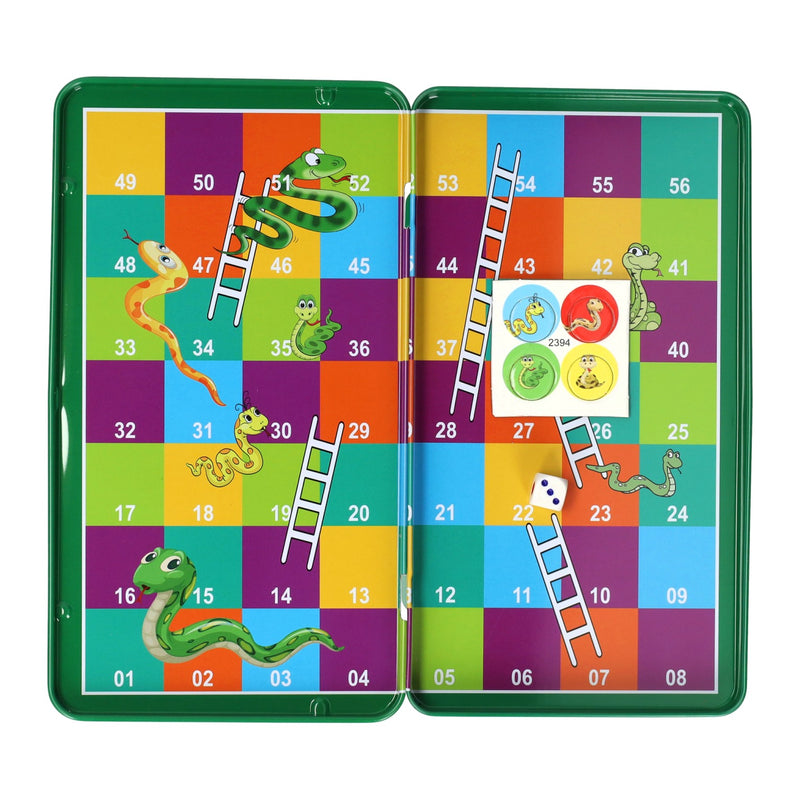 Afbeelding laden in galerijviewer, Intro magnetische reisspel in blik slang ladders
